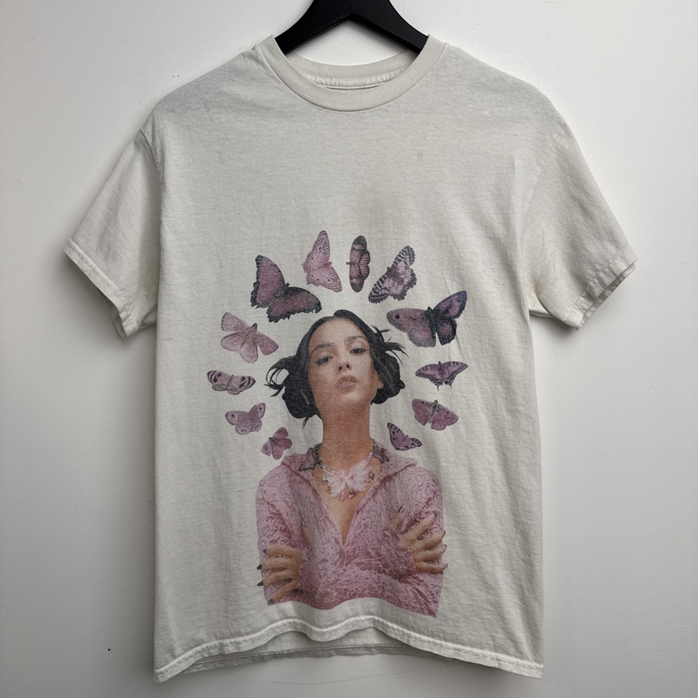 Olivia Rodrigo 2022 Sour Tour Shirt M White Official Concert Butterfly Womens